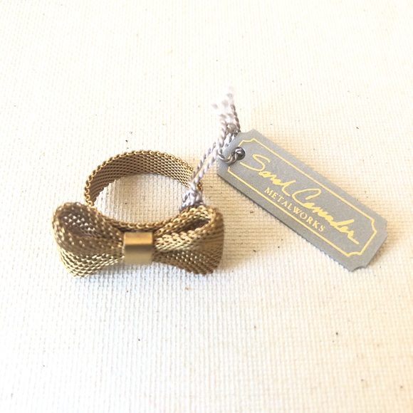 Artisan Sarah Cavender Gold Mesh Bow Ring - Picture 1 of 3